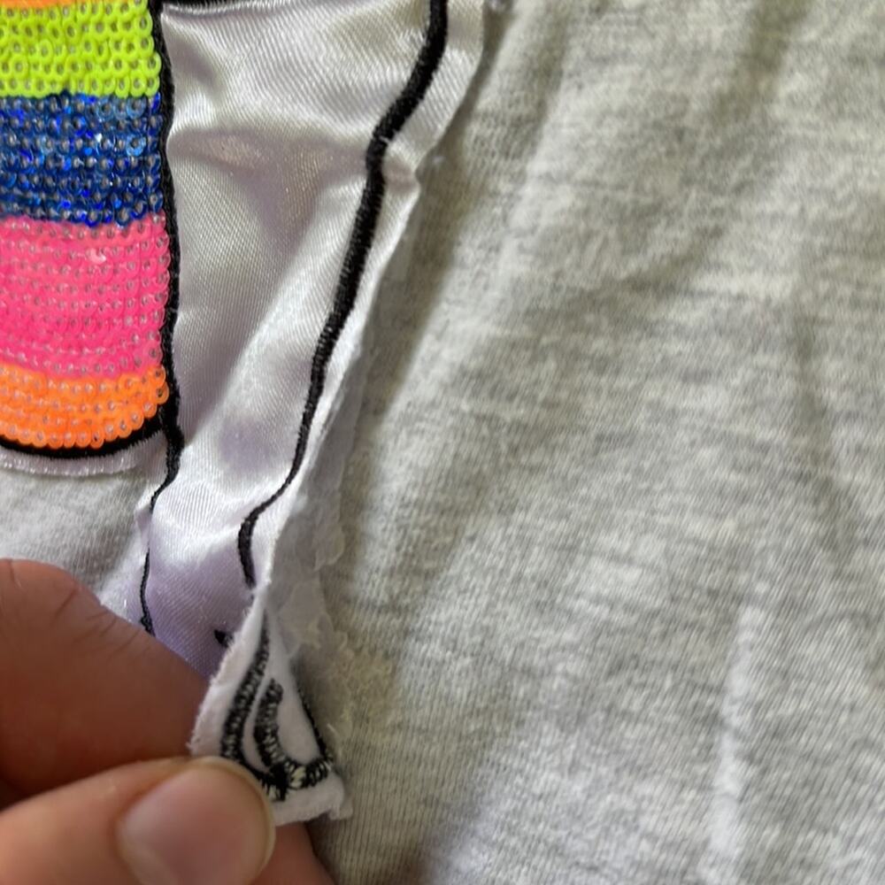 5 for $20 Justice Active Heathered Gray Sequin Dog Graphic Short Sleeve Tee - Picture 8 of 8
